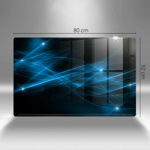 Tabla de cortar de vidrio Humo azul abstracto