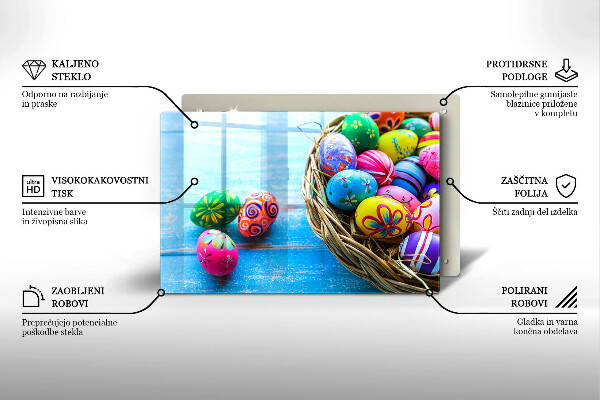 Tabla de cortar de vidrio Huevos de pascua huevos de pascua