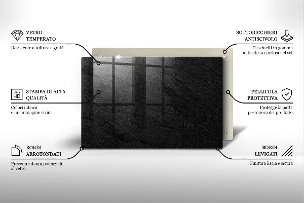 Tabla de cortar de vidrio Textura de piedra