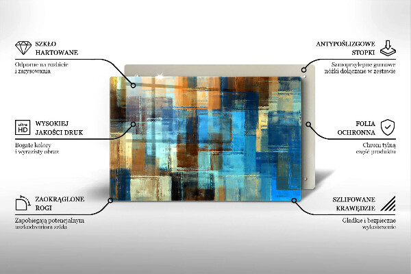 Tabla de cortar de vidrio Fondo pintado