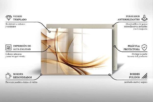 Tabla de cortar de vidrio Formas abstractas