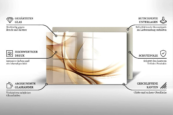 Tabla de cortar de vidrio Formas abstractas