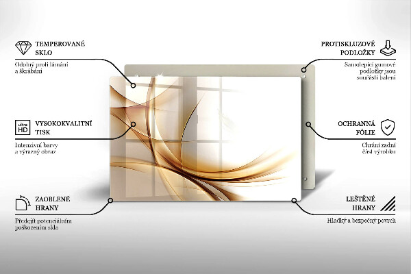 Tabla de cortar de vidrio Formas abstractas
