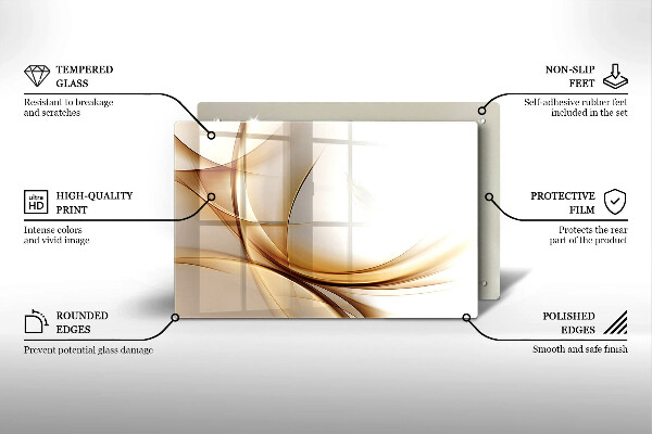 Tabla de cortar de vidrio Formas abstractas
