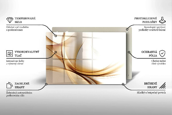 Tabla de cortar de vidrio Formas abstractas