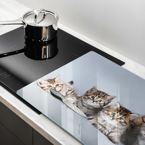 Tabla de cortar de vidrio Dulces gatitos