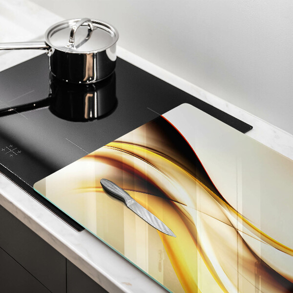 Tabla de cortar de vidrio Líneas de humo abstractas