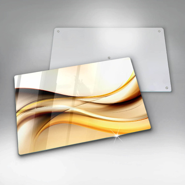 Tabla de cortar de vidrio Líneas de humo abstractas