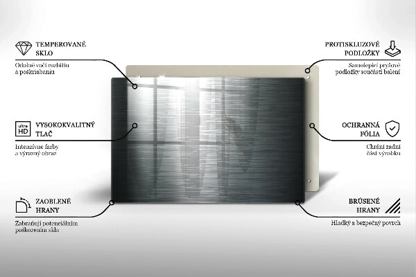 Tabla de cortar de vidrio Textura metálica