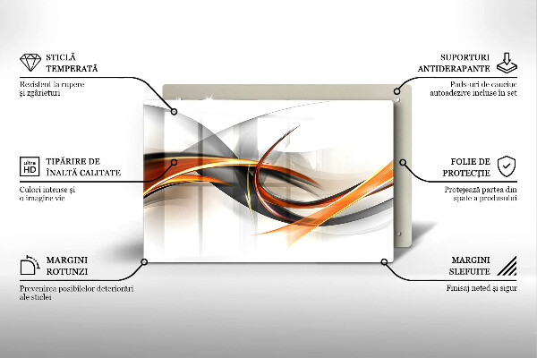 Tabla de cortar de vidrio Formas modernas