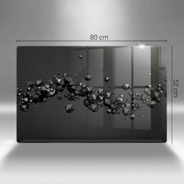 Tabla de cortar de vidrio Abstracción de formas 3d