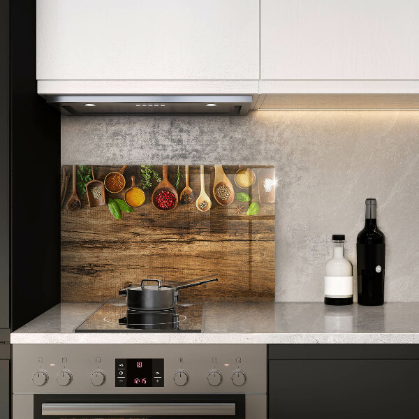 Tabla de cortar de vidrio Cucharas de madera de especias