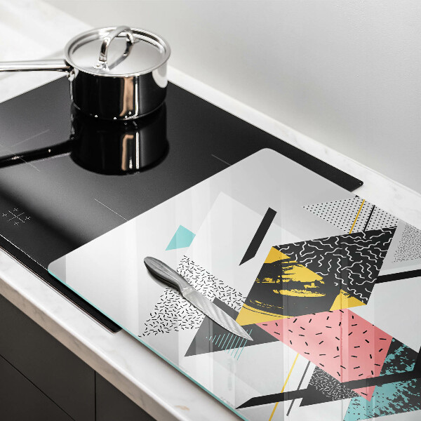 Tabla de cortar de vidrio Triángulos abstractos