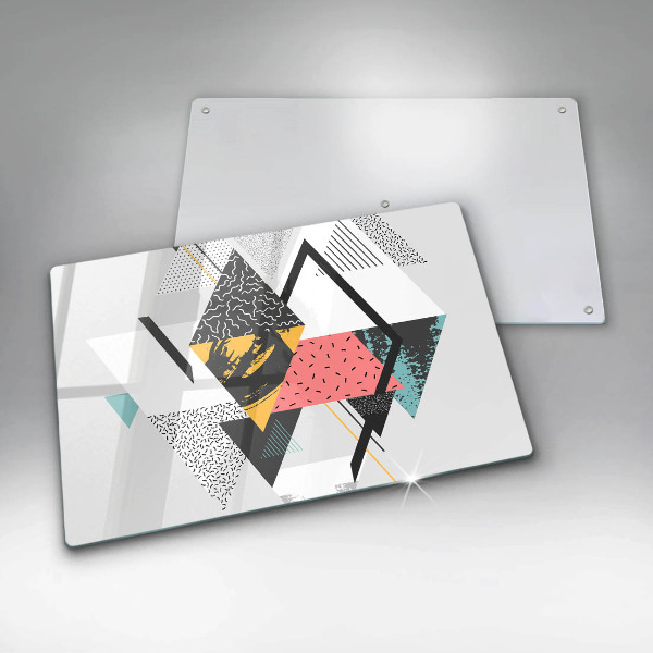 Tabla de cortar de vidrio Triángulos abstractos