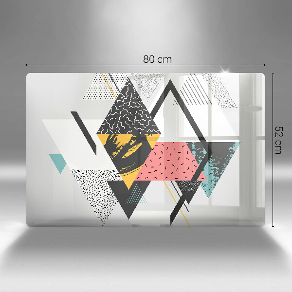 Tabla de cortar de vidrio Triángulos abstractos