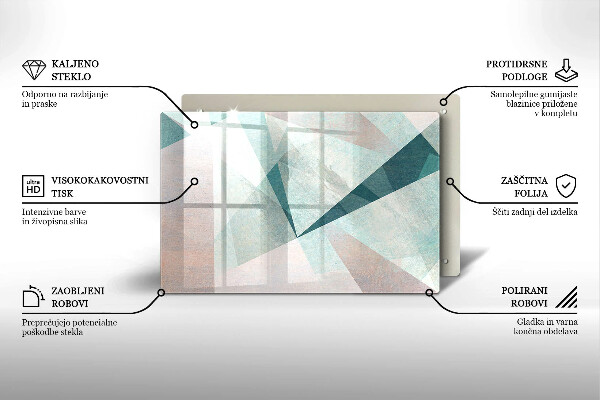 Tabla de cortar de vidrio Abstracción aguda