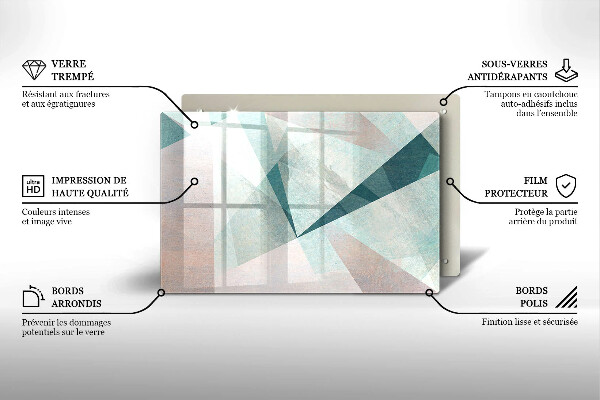 Tabla de cortar de vidrio Abstracción aguda