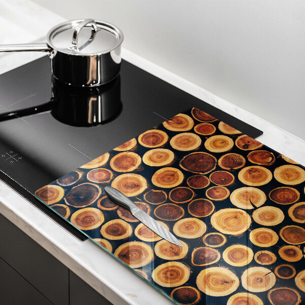 Tabla de cortar de vidrio Tocones de árboles de madera