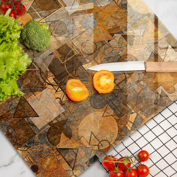 Tabla de cortar de vidrio Patrones sin fisuras de figuras geométricas