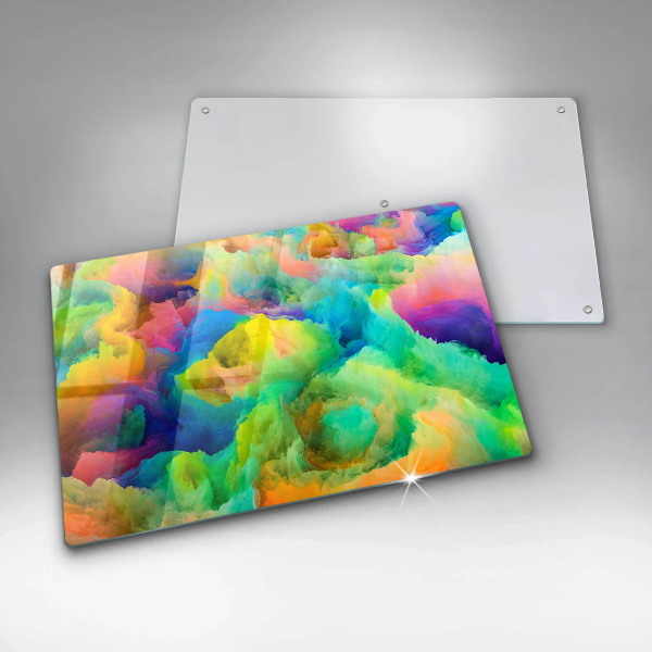 Tabla de cortar de vidrio Abstracción colorida