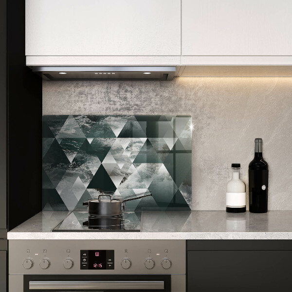 Tabla de cortar de vidrio Triángulos y agua