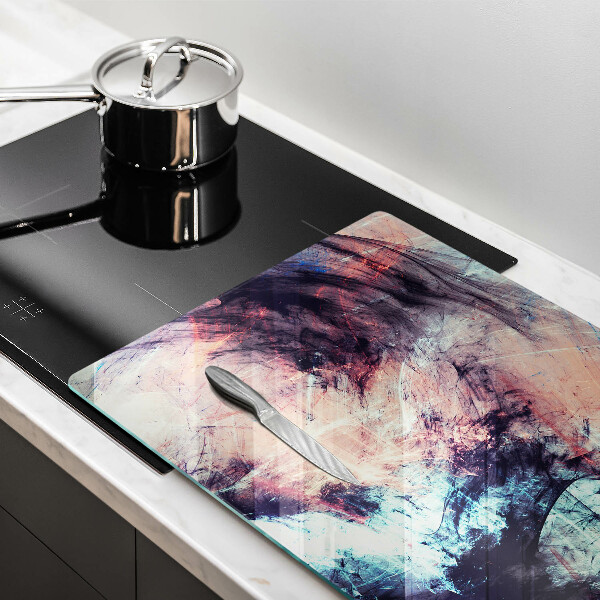 Tabla de cortar de vidrio Abstracción pintada
