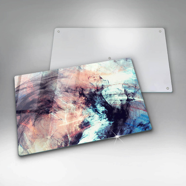 Tabla de cortar de vidrio Abstracción pintada