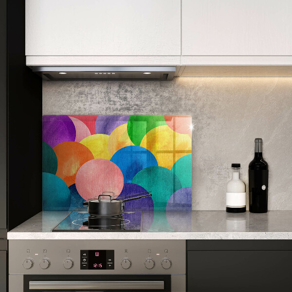 Tabla de cortar de vidrio Círculos de colores