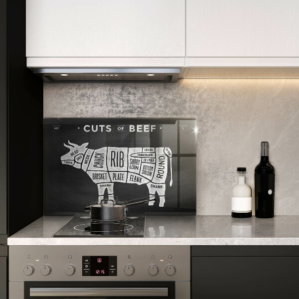 Tabla de cortar de vidrio Carne de vaca
