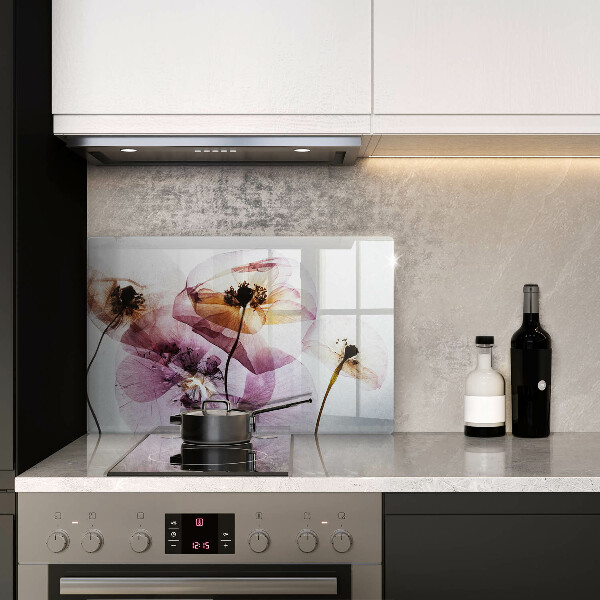 Tabla de cortar de vidrio Flores delicadas