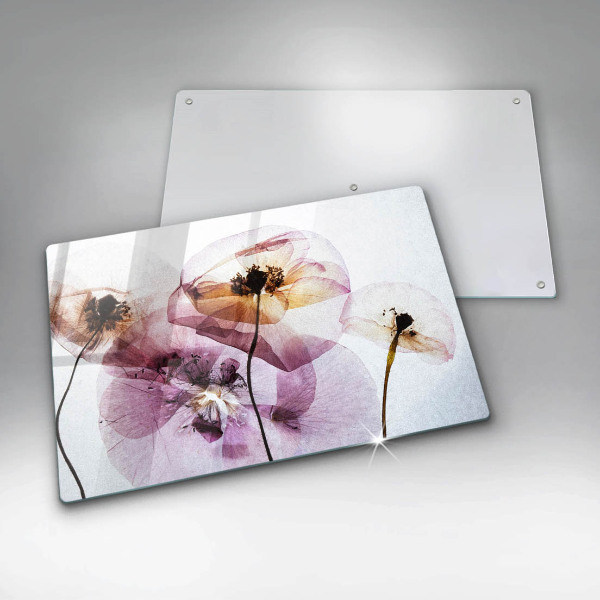 Tabla de cortar de vidrio Flores delicadas