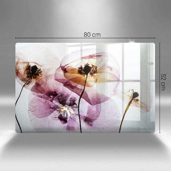 Tabla de cortar de vidrio Flores delicadas