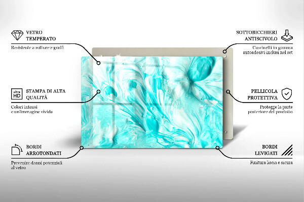 Tabla de cortar de vidrio Pinturas de abstraccion