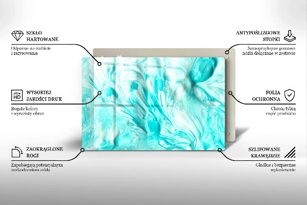Tabla de cortar de vidrio Pinturas de abstraccion