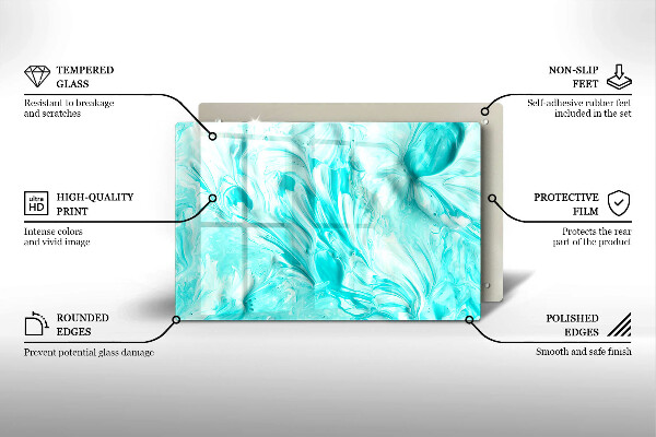 Tabla de cortar de vidrio Pinturas de abstraccion