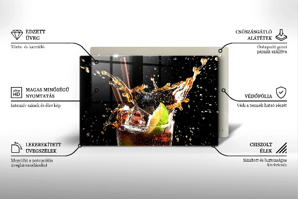 Tabla de cortar de vidrio Beber con hielo