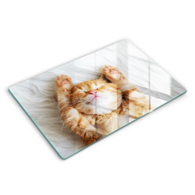 Tabla de cortar de vidrio Pequeño gatito lindo