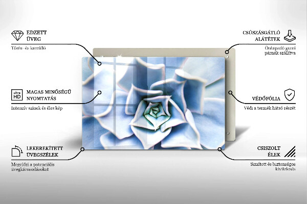 Tabla de cortar de vidrio Planta de flores