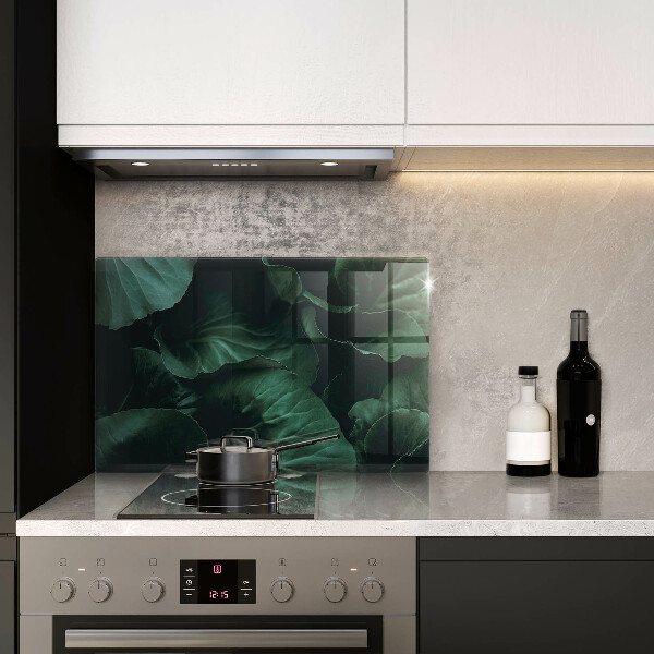 Tabla de cortar de vidrio Hojas oscuras salvajes