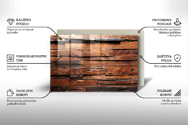 Tabla de cortar de vidrio Tableros de madera decorativos