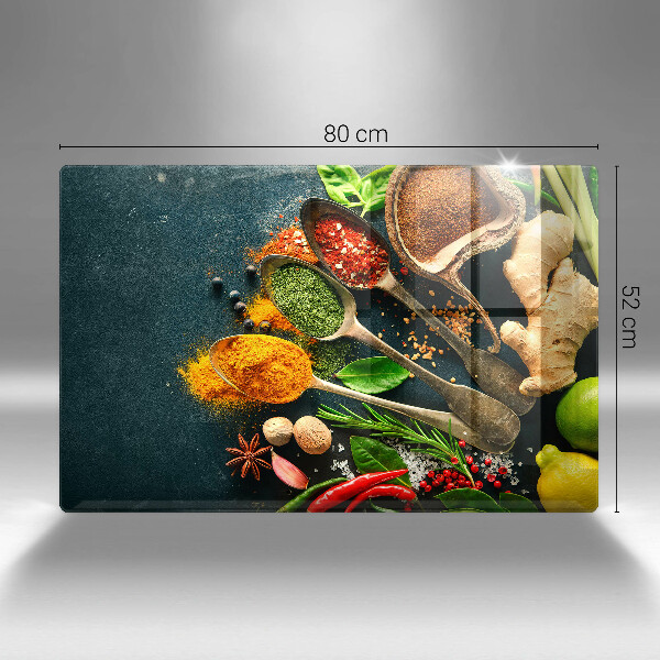 Tabla de cortar de vidrio Cucharas de especias de cocina