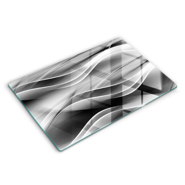 Tabla de cortar de vidrio Líneas suaves de abstracción