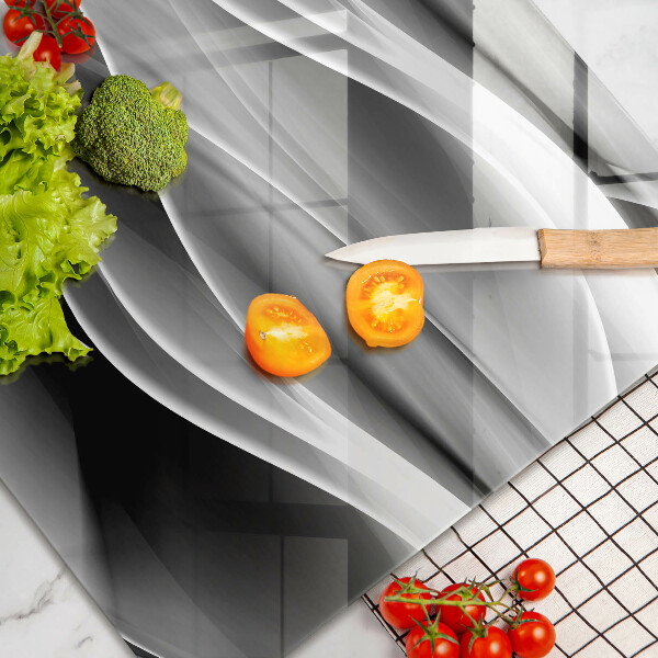 Tabla de cortar de vidrio Líneas suaves de abstracción