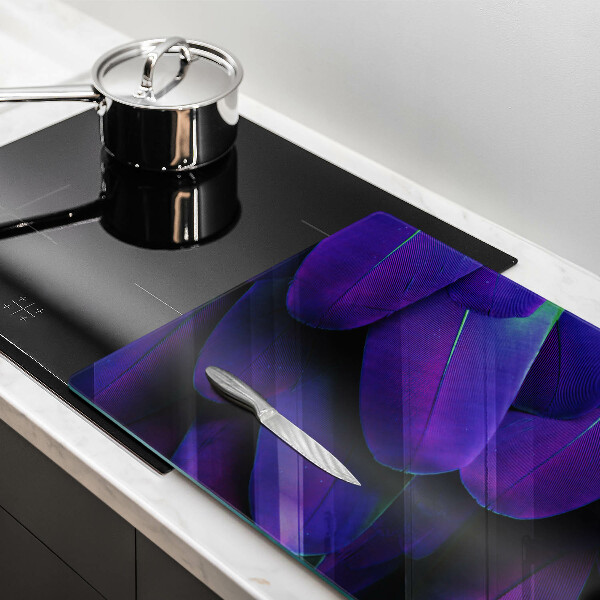 Tabla de cortar de vidrio Plumas de neón