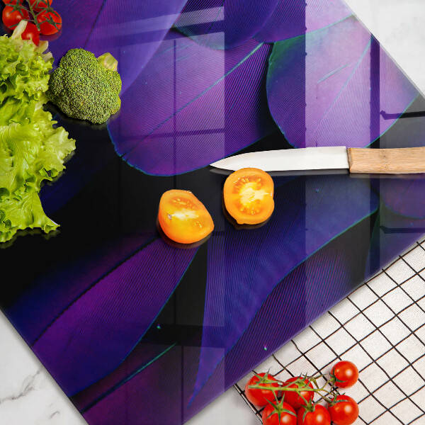 Tabla de cortar de vidrio Plumas de neón