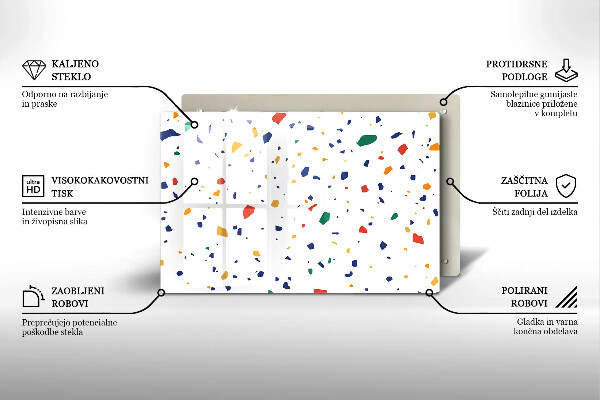 Tabla de cortar de vidrio Gres colorido