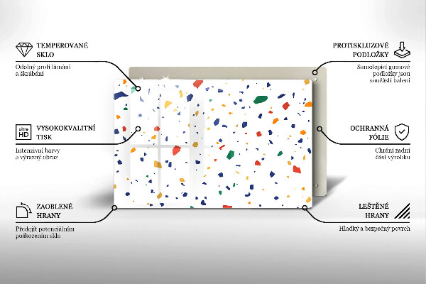 Tabla de cortar de vidrio Gres colorido