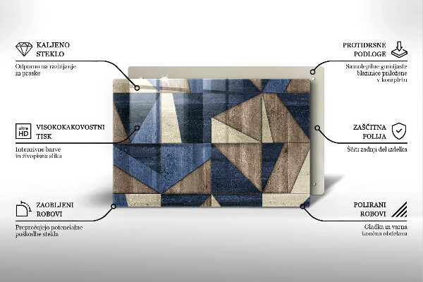 Tabla de cortar de vidrio Abstracción geométrica