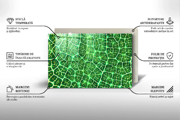 Tabla de cortar de vidrio Estructura de la hoja