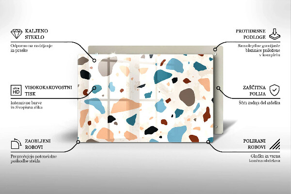 Tabla de cortar de vidrio Gres decorativo